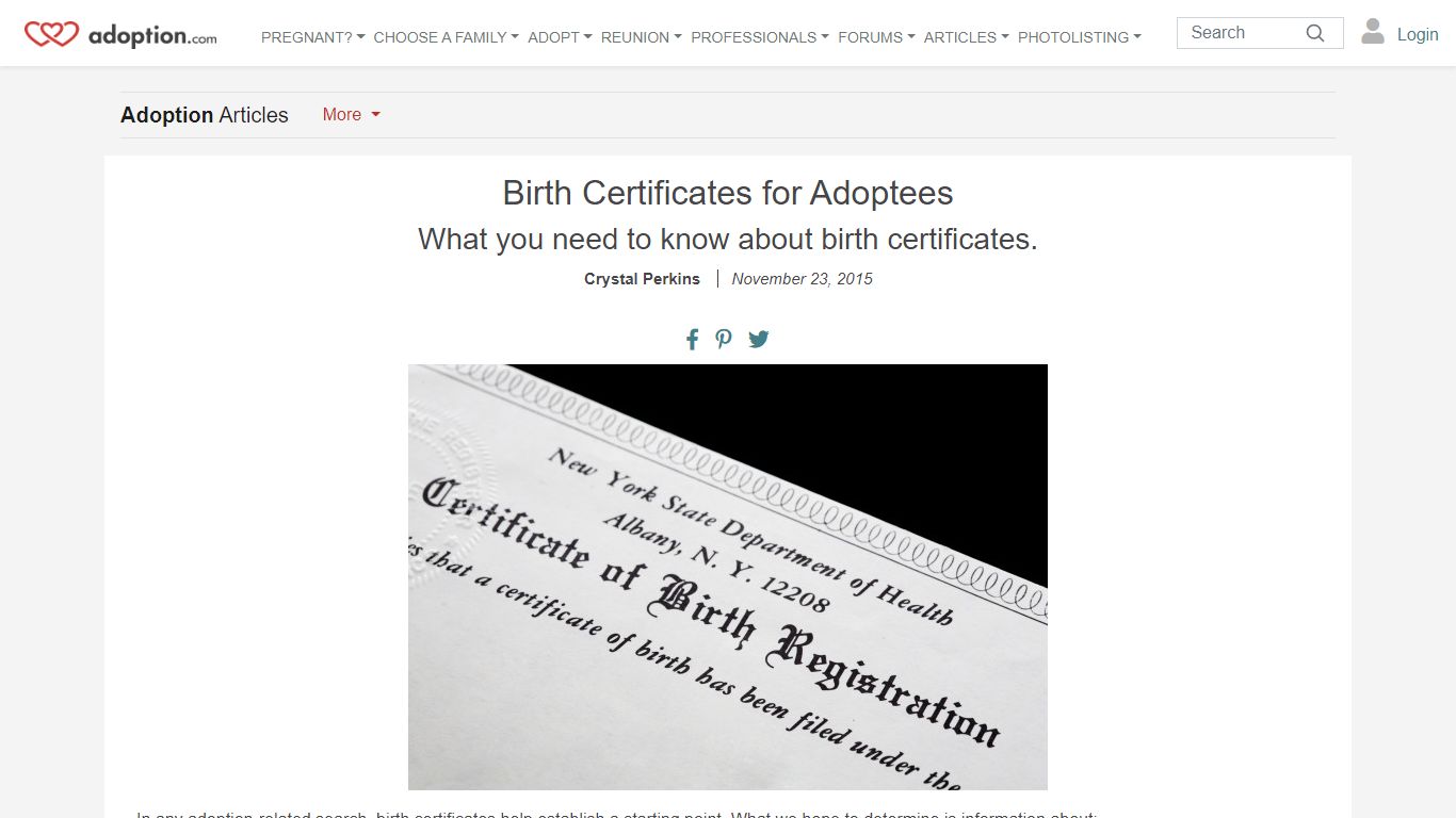 Birth Certificates for Adoptees | Adoption.com